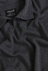Waffle Knit Oversized Polo - Iron